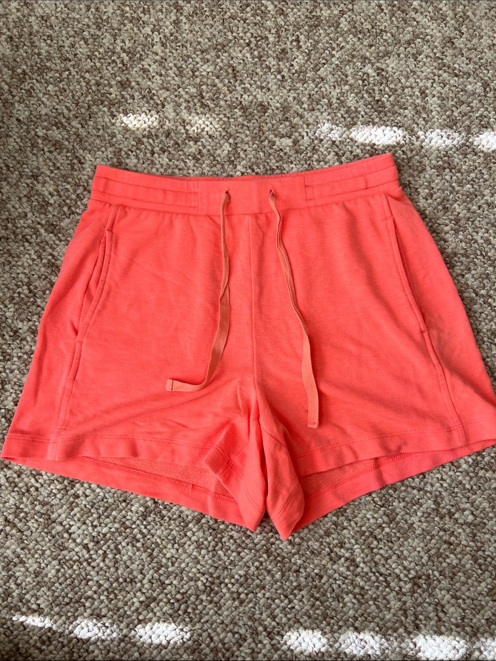 Lou & Grey Signature Soft Coral Drawstring Lounge Shorts, Size XS